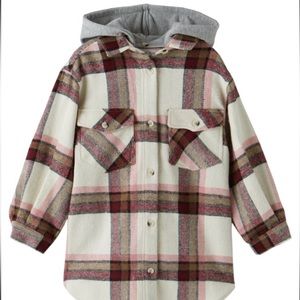 Zara Removable Hoodie Overshirt Jacket - Kids Size 9 YO